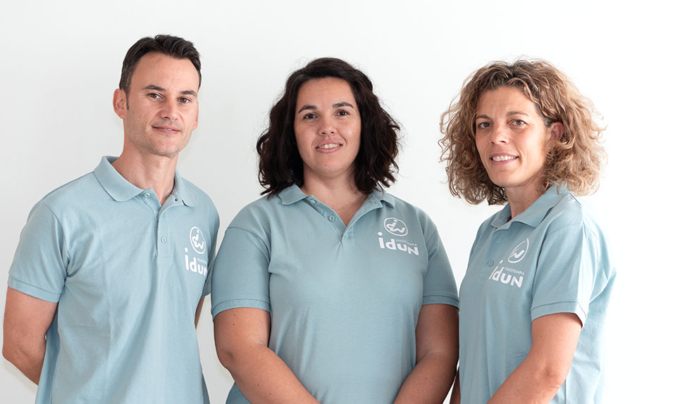 Jorge, Carla y Mónica, fundadores de Fisioterapia Idun